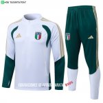 Nuevo Conjunto Completo Sudadera Entrenamiento Niños Italia 2026 Blanco Verde Baratas Nuevo Conjunto Completo Sudadera Entrenamiento Niños Italia 2026 Blanco Verde Baratas