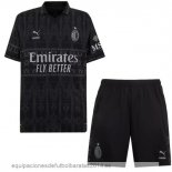 Nuevo Cuarta Conjunto De Niños AC Milan 23/24 Negro Baratas