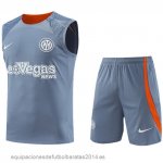 Nuevo Entrenamiento Sin Mangas Conjunto Completo Inter Milan 23/24 Gris Baratas Nuevo Entrenamiento Sin Mangas Conjunto Completo Inter Milan 23/24 Gris Baratas
