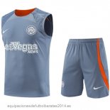 Nuevo Entrenamiento Sin Mangas Conjunto Completo Inter Milan 23/24 Gris Baratas