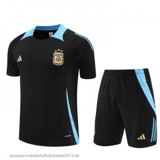 Nuevo Entrenamiento Conjunto Completo Niños Argentina 2024 Negro III Azul Baratas