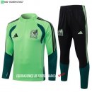 Nuevo Conjunto Completo Sudadera Entrenamiento México 2026 Verde Negro Baratas