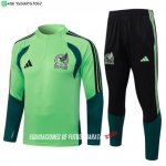 Nuevo Conjunto Completo Sudadera Entrenamiento México 2026 Verde Negro Baratas