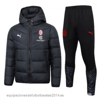 Nuevo Conjunto Completo Chaqueta De Algodón AC Milan 23/24 Negro Baratas