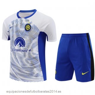 Nuevo Entrenamiento Conjunto Completo Inter Milan 23/24 Blanco Azul Baratas