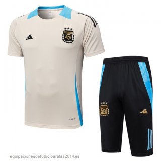 Nuevo Entrenamiento Conjunto Completo Argentina 2024 Amarillo Negro Baratas