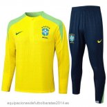 Conjunto Completo Sudadera Entrenamiento Brasil 2024 Amarillo Azul Verde Baratas