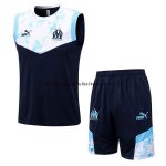 Nuevo Entrenamiento Sin Mangas Conjunto Completo Marsella 2022 2023 Azul Blanco Baratas