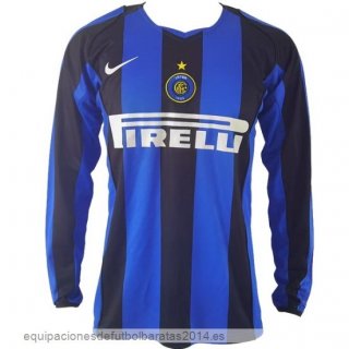 Nuevo 1ª Manga Larga Inter Milan Retro 2004 2005 Azul Baratas