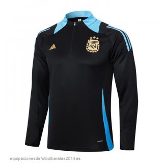 Nuevo Sudadera Entrenamiento Argentina 2024 Negro Azul Baratas