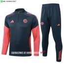 Nuevo Conjunto Completo Sudadera Entrenamiento Niños Bayern Múnich 25/26 Gris Naranja Baratas