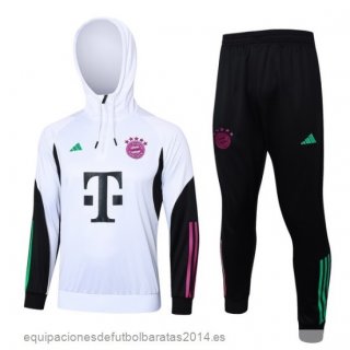 Nuevo Conjunto Completo Chaqueta Con Capucha Niños Bayern Munich 23/24 Blanco Negro Baratas