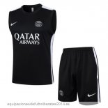 Nuevo Entrenamiento Sin Mangas Conjunto Completo Paris Saint Germain 23/24 Negro Blanco Baratas