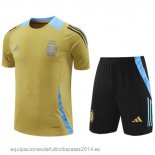 Nuevo Entrenamiento Conjunto Completo Argentina 2024 Amarillo Negro Azul Baratas