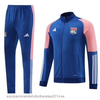 Nuevo Conjunto Completo Ropa Deportiva Con Cremallera Larga Lyon 23/24 Azul Rosa Baratas