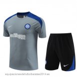 Nuevo Entrenamiento Conjunto Completo Inter Milan 23/24 Gris Negro Azul Baratas