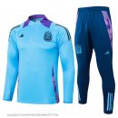 Nuevo Conjunto Completo Sudadera Entrenamiento Niños Argentina 2024 Azul Purpura Baratas