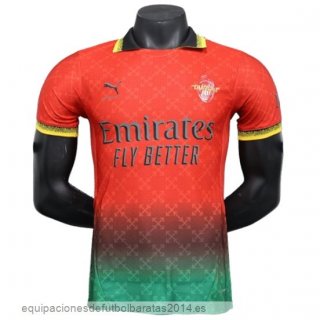 Nuevo 4ª Jugadores Camiseta AC Milan 24/25 Rojo Verde Baratas