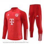 Nuevo Conjunto Completo Sudadera Entrenamiento Bayern Munich 23/24 Rojo Blanco Baratas