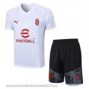 Nuevo Entrenamiento Conjunto Completo AC Milan 23/24 Blanco Negro Rojo Baratas