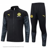 Nuevo Conjunto Completo Ropa Deportiva Con Cremallera Larga Borussia Dortmund 23/24 Negro Gris Baratas