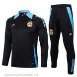 Nuevo Conjunto Completo Sudadera Entrenamiento Argentina 2024 Negro Azul Baratas