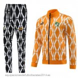 Nuevo Conjunto Completo Ropa Deportiva Con Cremallera Larga Costa De Marfil 2023 Negro Naranja Baratas