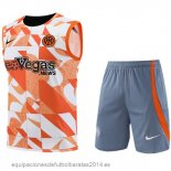 Nuevo Entrenamiento Sin Mangas Conjunto Completo Inter Milan 23/24 Naranja Blanco Gris Baratas