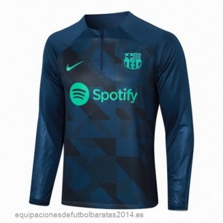 Nuevo Sudadera Entrenamiento Barcelona 23/24 Azul Marino Verde Baratas