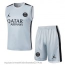 Nuevo Entrenamiento Sin Mangas Conjunto Completo Paris Saint Germain 23/24 Gris Claro Baratas