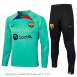 Nuevo Conjunto Completo Sudadera Entrenamiento Barcelona 23/24 Verde Negro Baratas