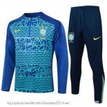 Conjunto Completo Sudadera Entrenamiento Brasil 2024 Azul Baratas