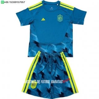 Nuevo Portero Conjunto De Niños España 2026 Azul Baratas