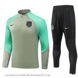 Nuevo Conjunto Completo Sudadera Entrenamiento Atletico Madrid 23/24 Verde Baratas