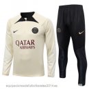 Nuevo Conjunto Completo Sudadera Entrenamiento Niños Paris Saint Germain 23/24 Amarillo Negro Baratas