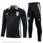 Nuevo Conjunto Completo Sudadera Entrenamiento Italia 2024 Negro Gris Baratas Nuevo Conjunto Completo Sudadera Entrenamiento Italia 2024 Negro Gris Baratas