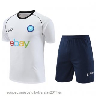 Nuevo Entrenamiento Conjunto Completo Napoli 23/24 Blanco Azul Baratas