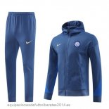 Nuevo Conjunto Completo Chaqueta Con Capucha Inter Milan 24/25 Azul Claro Baratas