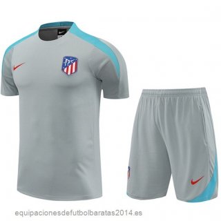 Nuevo Entrenamiento Conjunto Completo Atletico Madrid 24/25l Gris Azul Baratas