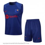 Nuevo Entrenamiento Sin Mangas Conjunto Completo Barcelona 23/24 Azul Baratas