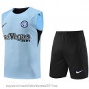 Nuevo Entrenamiento Sin Mangas Conjunto Completo Inter Milan 23/24 Azul Negro Baratas