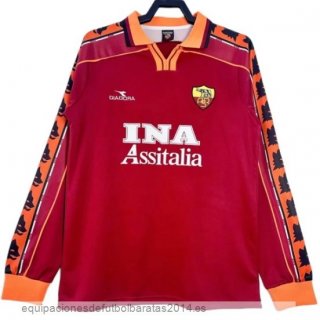 Nuevo Camiseta 1ª Equipación Manga Larga As Roma Retro 1998 1999 Baratas