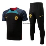 Nuevo Entrenamiento Conjunto Completo Portugal 2022 Negro Verde Baratas Nuevo Entrenamiento Conjunto Completo Portugal 2022 Negro Verde Baratas
