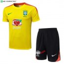 Nuevo Entrenamiento Conjunto Completo Brasil 2026 Amarillo Naranja Negro Baratas