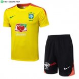 Nuevo Entrenamiento Conjunto Completo Brasil 2026 Amarillo Naranja Negro Baratas