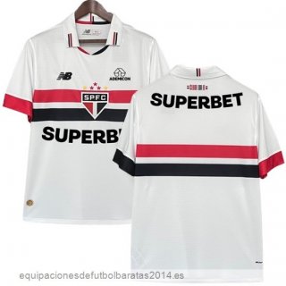 Nuevo Tailandia 1ª Camiseta São Paulo 24/25 Blanco Rojo Baratas