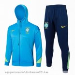 Conjunto Completo Chaqueta Con Capucha Brasil 2024 Azul Verde Baratas