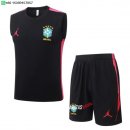 Nuevo Entrenamiento Sin Mangas Conjunto Completo Brasil 2026 Negro Rosa Baratas