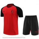 Nuevo Entrenamiento Conjunto Completo AC Milan 24/25 Rojo Negro Baratas