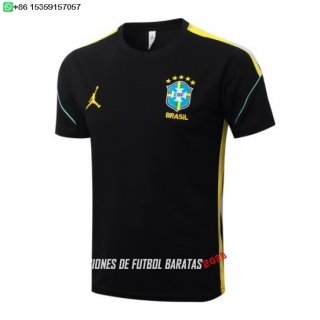 Nuevo Entrenamiento Brasil 2026 Negro Amarillo Baratas